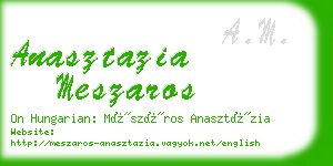 anasztazia meszaros business card